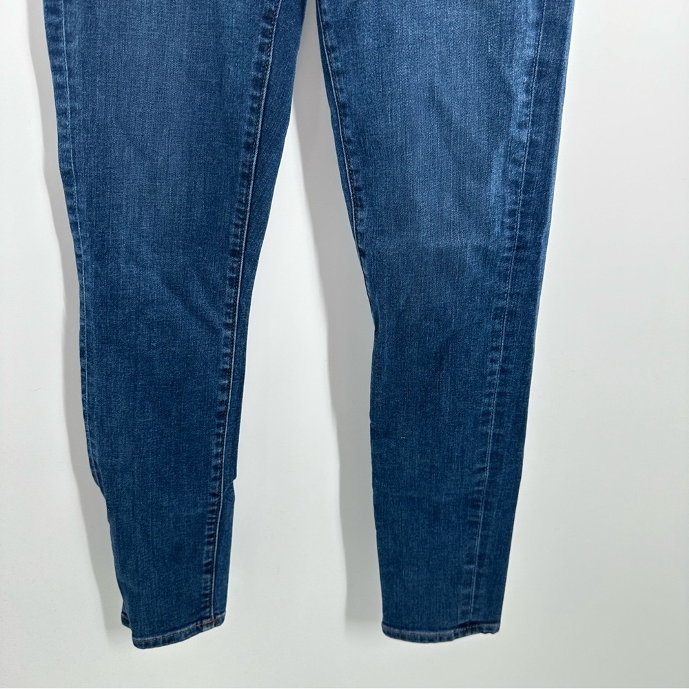 Loft High Rise Skinny Dark Wash Button Fly Jeans - Picture 4 of 10